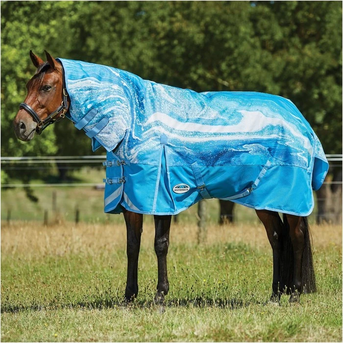 WeatherBeeta ComFiTec Plus Dynamic II Medium Combo Neck Rug - Blue Swirl Colour Blue Swirl 3 WeatherBeeta ComFiTec Plus Dynamic II Medium Combo Neck Rug - Blue Swirl Colour Blue Swirl