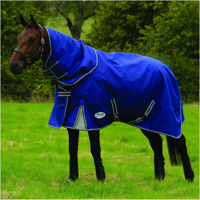 WeatherBeeta ComFiTec Premier Free II Medium-Lite Detach-A-Neck Turnout Rug - Blue / Grey 3 WeatherBeeta ComFiTec Premier Free II Medium-Lite Detach-A-Neck Turnout Rug - Blue / Grey