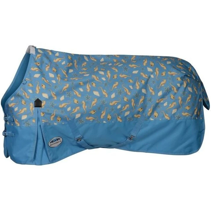 2023 Weatherbeeta Comfitec Essential Standard Neck Lite Turnout With FREE Headcollar - Seahorse Print 6 2023 Weatherbeeta Comfitec Essential Standard Neck Lite Turnout With FREE Headcollar - Seahorse Print - Image 4