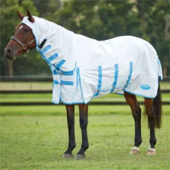 2023 Weatherbeeta Sweet Itch Shield Fly Rug With FREE Fly Mask WFRFM3 - White / Blue / Navy -Weatherbeeta Shop 6372 202220Weatherbeeta20Sweet20Itch20Shield20Combo20Neck20100620920 20White2020Blue2010062092044.700x700