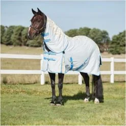 2023 Weatherbeeta Summer Sheet IV Lite Rug & Fly Mask SUPER DEAL WTRFM1 - Seahorse Print / Black / Turquoise -Weatherbeeta Shop 6373 202320Weatherbeeta20Summer20Sheet20IV20Lite20Combo20Neck20Rug201018381020 20Seahorse20print.2000x2000.700x700