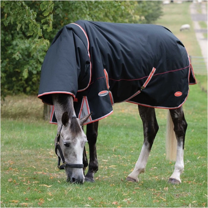 WeatherBeeta ComFiTec Premier With Therapy-Tec Detach-A-Neck Lite Plus Turnout Rug 10062120 - Black / Silver / Red 4 WeatherBeeta ComFiTec Premier With Therapy-Tec Detach-A-Neck Lite Plus Turnout Rug 10062120 - Black / Silver / Red - Image 2