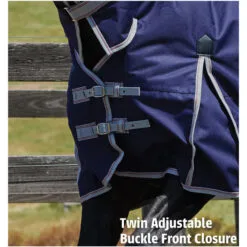 2022 Weatherbeeta Comfitec Essential Heavy Combo Neck Turnout Rug - Navy / Silver -Weatherbeeta Shop Weatherbeeta Comfitec Essential Combo Neck Heavy Navy Silver 5.700x700 1