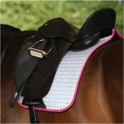 Weatherbeeta Reflective Prime Dressage Saddle Pad Silver / Pink 1007118 Colour Silver/pink